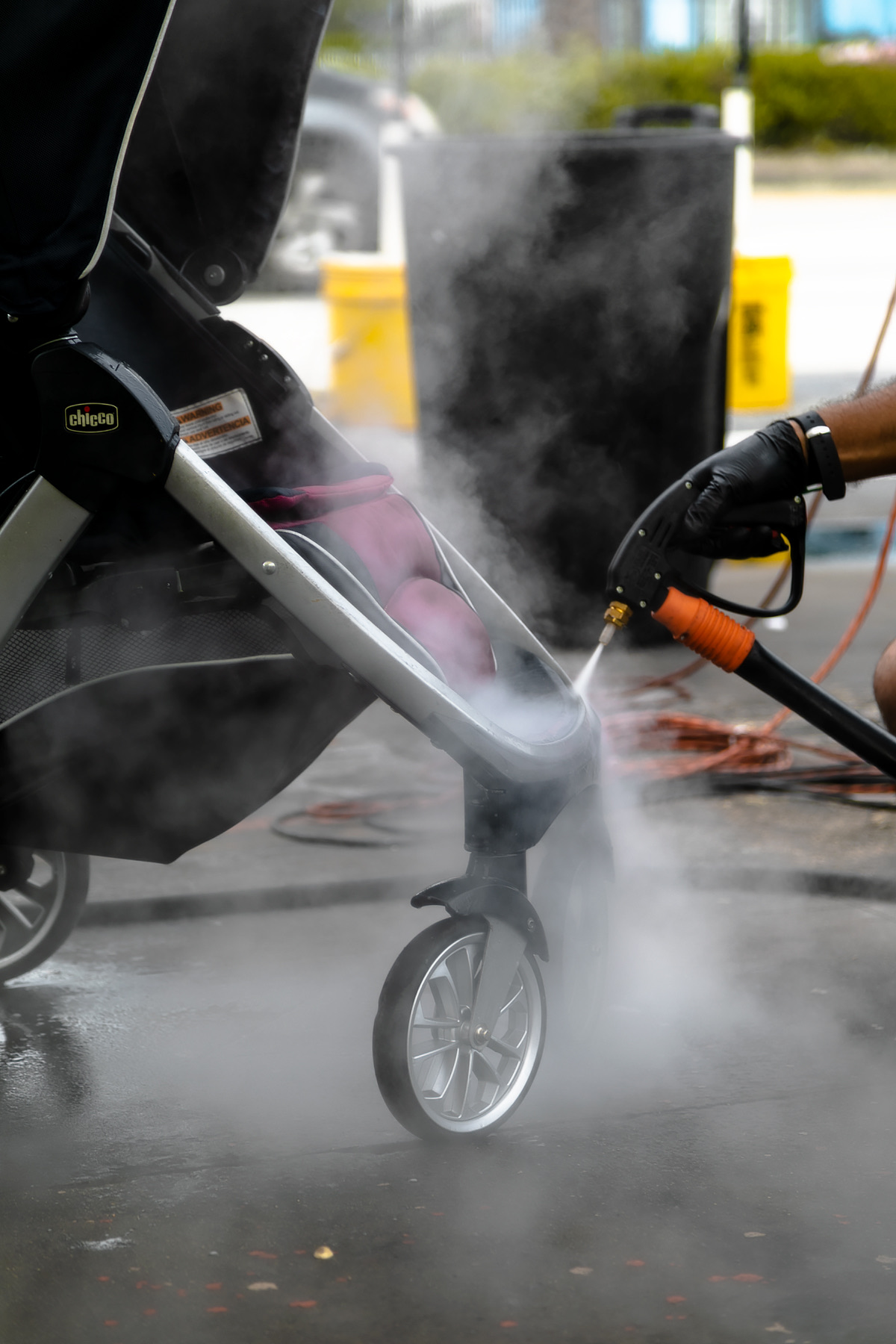 steaming stroller
